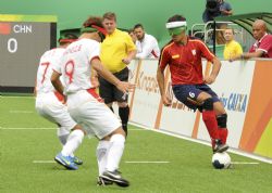 Imagen del partido Espaa-China.