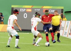 Imagen del partido Espaa-China.