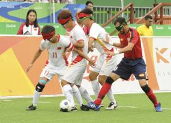 Imagen del partido Espaa-China.