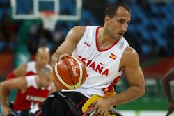 Pablo Zarzuela durante un momento del Espaa-Canad de BSR, solventado con victoria del combinado nacional ante los actuales campeones paralmpicos por 80-46.