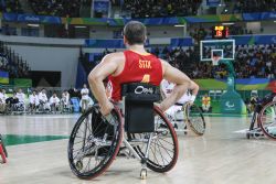 Imagen de Dani Stix (4) durante el Japn-Espaa (39-55) de la segunda jornada del torneo de baloncesto