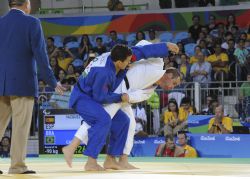 El sevillano Abel Vzquez se enfrent al brasileo Arthur Cavalcante en la primera ronda de la competicin de judo hasta 90 kilos de los Juegos Paralmpicos de Rio