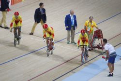 Bronce ciclismo por equipos contrarreloj. Jornada 4 Juegos Paralmpicos de Ro 2016. En orden. Eduardo Santas y Amador Granados y Alfonso Cabello