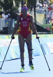 Rakel Mateo, en la prueba de triatln.