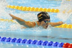 Sarai Gascn, en la final de 200 estilos, en la que logr la medalla de plata.