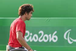 partido de dobles entre Espaa y Belgica Tenis en silla de ruedas