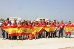 El secretario de Estado para el Deporte, Miguel Cardenal, acudi al partido de baloncesto entre Espaa y Australia para animar al combinado nacional