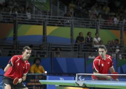 José Manuel Ruiz Reyes y Jorge Cardona en los cuartos de final contra la República Checa. Obtuvieron resultado favorable la clasificación a semifinales para España de 2 sets a 1