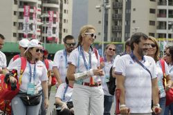 La Infanta Doa Elena visita a los deportistas espaoles en la Villa Paralmpica de Ro 2016