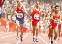 Jos Manuel Gonzlez Santamara en la final de 800 metros.