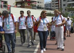 Visita de SAR la infanta Elena y la secretaria de Estado a la Villa Paralmpica. JJPP Ro 2016