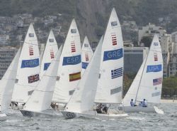 salida de la regata de clase snar, donde Paco Llobet, Hctor lvarez y Manuel Gimeno fueron decimoterceros.