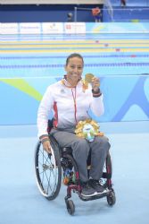 Teresa Perales  medalla de oro en 50m espalda S5