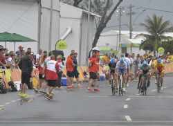 Eduardo Santas Asensio en la final de la carrera en ruta disputada en los JJPP de Ro 2016 en la que termin noveno con un tiempo de 1:51:48. Adems consigui la mejor posicin de los cuatro participantes espaoles de esta prueba final