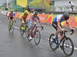 Juanjo Mndez en la final de ciclismo en ruta JJPP Ro. Puesto 23º con un tiempo de 1:59:15