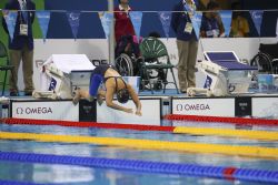 Teresa Perales, final 100 libres (S5) donde se proclam subcampeona paralmpica