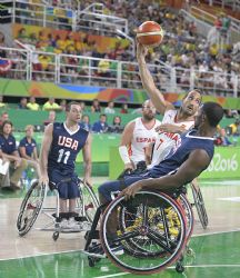 Pablo Zarzuela (7), durante la final paralmpica de baloncesto entre Espaa y Estados Unidos (52-68)