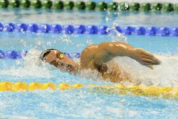 Jos Antonio Mar durante la competicin en 50 metros libres