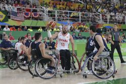 El vizcano Asier Garca en la final histrica contra Estados Unidos de Baloncesto en Silla de Ruedas