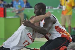 Amadou Tijane en la final contra EE.UU. de los Juegos de Ro