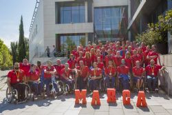 Visita del equipo paralmpico espaol a las empresas patrocinadoras del Plan ADOP tras los Juegos de Rio 2016