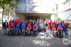 Visita del equipo paralmpico espaol a las empresas patrocinadoras del Plan ADOP tras los Juegos de Rio 2016