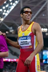 Joan Munar gana la medalla de bronce en los 100 metros T12 durante el Campeonato del Mundo de Atletismo Paralmpico de Londres.