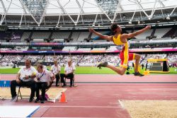 Xavi Porras participa en salto de longitud en el Campeonato del Mundo de Atletismo Paralmpico de Londres.