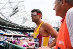 Xavi Porras participa en salto de longitud en el Campeonato del Mundo de Atletismo Paralmpico de Londres.