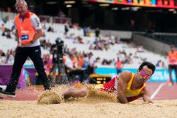 Martn Parejo participa en salto de longitud en el Campeonato del Mundo de Atletismo Paralmpico de Londres.