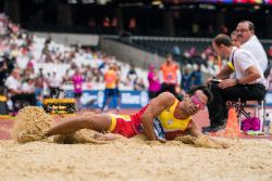 Martn Parejo participa en salto de longitud en el Campeonato del Mundo de Atletismo Paralmpico de Londres.