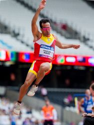 Martn Parejo participa en salto de longitud en el Campeonato del Mundo de Atletismo Paralmpico de Londres.