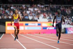 Deliber Rodrguez gana la medalla de bronce en los 400 metros T20 durante el Mundial de Atletismo Paralmpico de Londres.