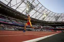 Lorenzo Albaladejo en las series de 100 m. T38 en el Mundial Londres 2017