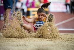 Sara Martnez, medalla de plata en salto de longitud T12 en el Campeonato del Mundo de Atletismo Paralmpico Londres 2017