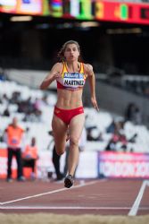 Sara Martnez, medalla de plata en salto de longitud T12 en el Campeonato del Mundo de Atletismo Paralmpico Londres 2017