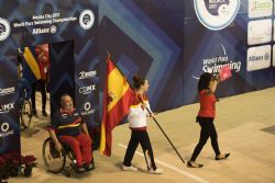 Ariadna Edo, en la inauguracin del Mundial de Natacin Paralmpica Mxico 2017.