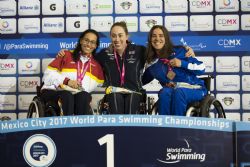 Teresa Perales consigue la medalla de plata en 100 metros libre S5, durante la primera jornada del Mundial de Natacin Paralmpica Mxico 2017.