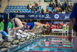 David Levecq gana la medalla de bronce en 100 metros libre S10 durante la segunda jornada del Mundial de Natacin Paralmpica de Mxico 2017.