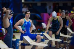 Ariadna Edo gana la medalla de bronce en 100 metros mariposa S13 durante la tercera jornada del Mundial de Natacin Paralmpica de Mxico 2017.