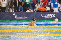 Michelle Alonso gana la medalla de bronce en 200 metros estilos SM14 durante la tercera jornada del Mundial de Natacin Paralmpica de Mxico 2017.