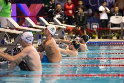 Antoni Ponce consigue la medalla de plata en 100 metros espalda S6 durante la cuarta jornada del Campeonato del Mundo de Natacin Paralmpica Mxico 2017.