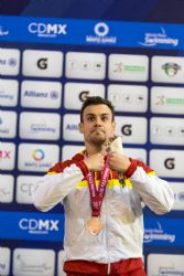 Jos Antonio Mar gana la medalla de bronce en 100 metros mariposa S9 durante la quinta jornada del Campeonato del Mundo de Natacin Paralmpica Mxico 2017.