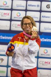 Judit Rolo gana la medalla de plata en los 200 metros estilos SM7 durante la sexta jornada del Campeonato del Mundo de Natacin Paralmpica Mxico 2017.