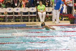 Michelle Alonso en los 100 metros mariposa S14 durante la sexta jornada del Campeonato del Mundo de Natacin Paralmpica Mxico 2017.