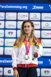 Sarai Gascn gana la medalla de oro en los 50 metros libre S9 durante la sexta jornada del Campeonato del Mundo de Natacin Paralmpica Mxico 2017.