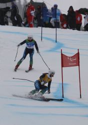 Anna Cohí y Raquel García en eslalon gigante.