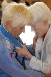 Marta Arce y Carmen Herrera durante una competicin.