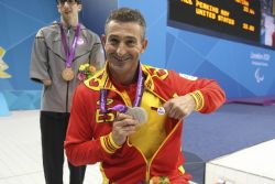 Sebastian Rodriguez, ganador de la medalla de plata de los 50 metros libre en los Juegos Paralmpicos de Londres