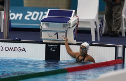 Isabel Yinghua Hernandez, final de natacin de 100 metros mariposa, clase S10